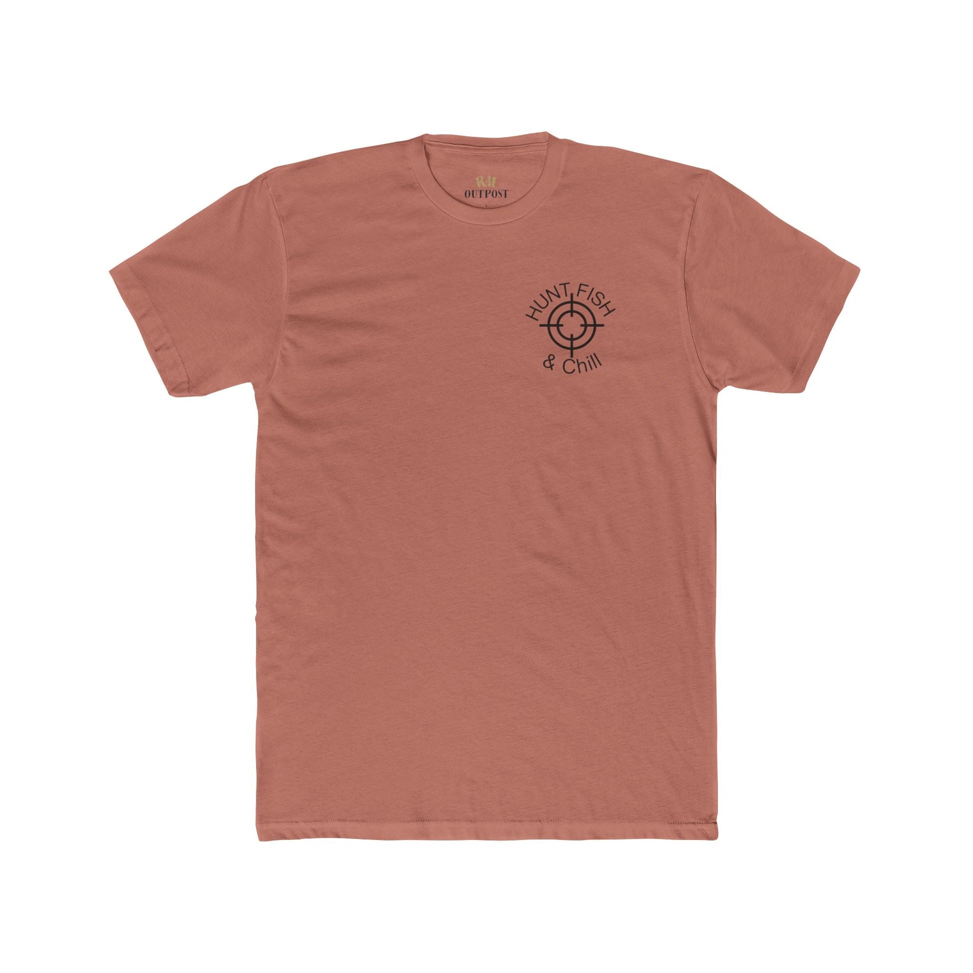 Hunt Fish Chill Bear Food Tee – Wilderness Tested Graphic Shirt | Outdoor Adventure Apparel – Solid Desert Pink T-Shirt for adventure (5 view)