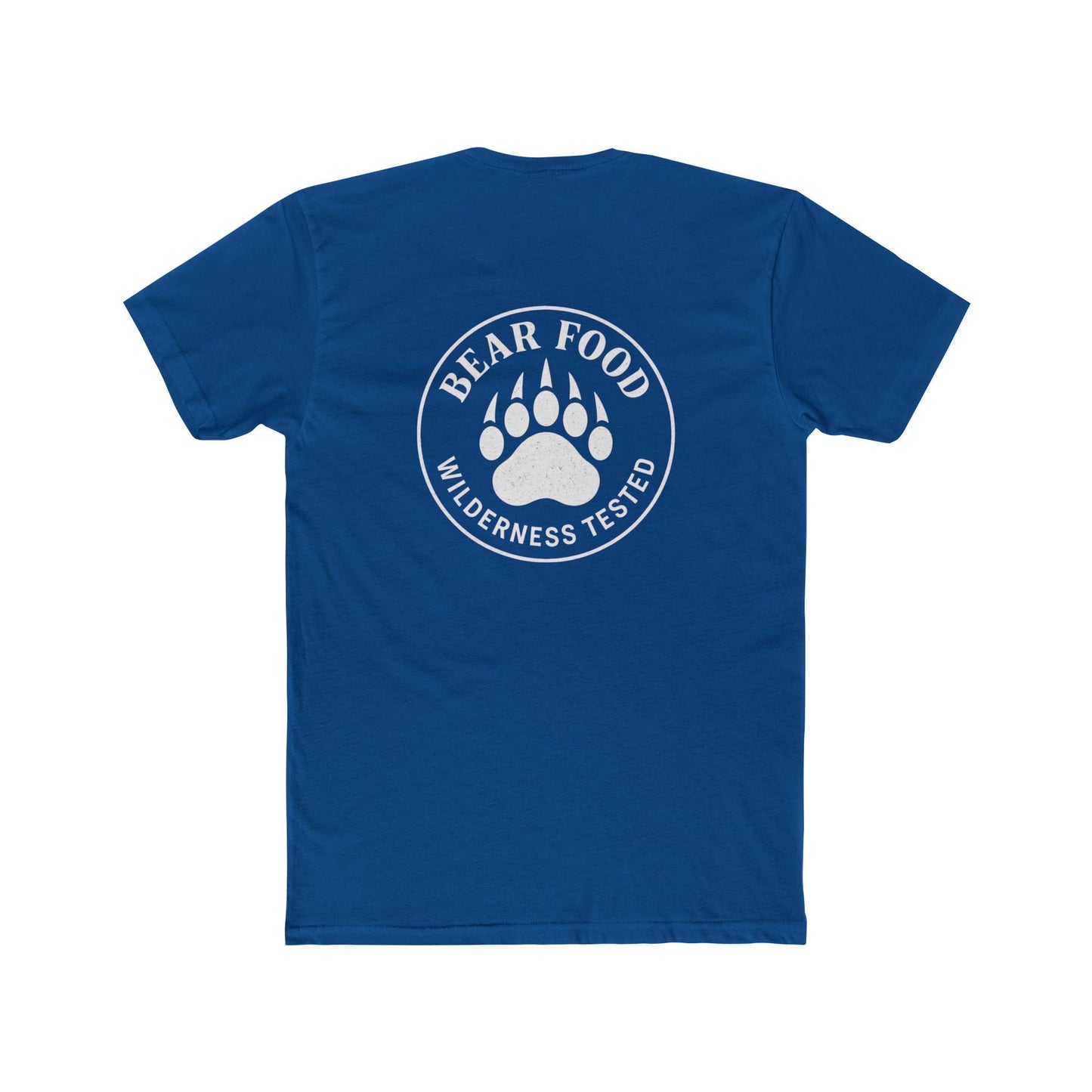 Hunt Fish Chill Bear Food Tee – Wilderness Tested Graphic Shirt White logo | Outdoor Adventure Apparel – Solid Cool Blue T-Shirt for adventure (16 view)