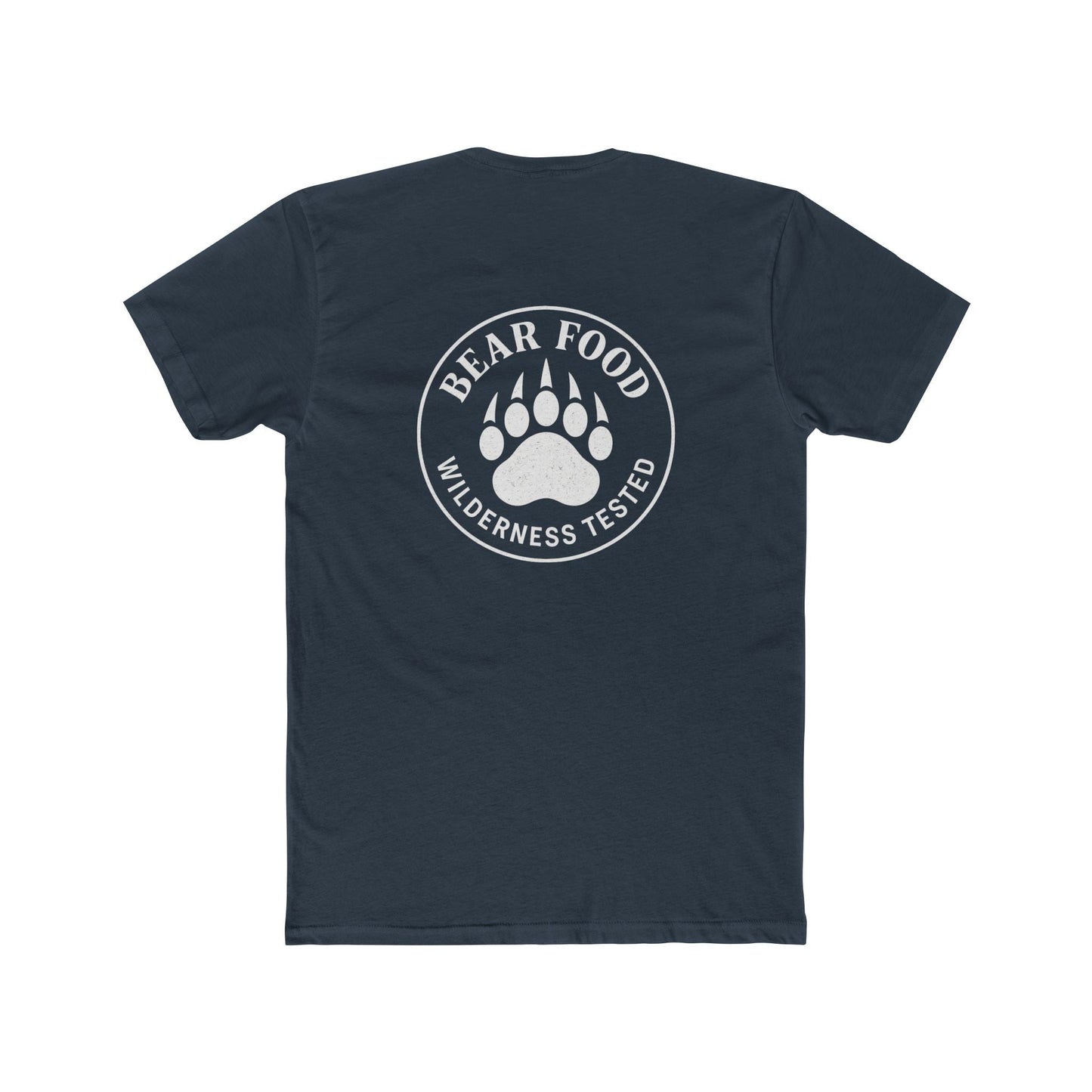 Hunt Fish Chill Bear Food Tee – Wilderness Tested Graphic Shirt White logo | Outdoor Adventure Apparel – Solid Indigo T-Shirt for adventure (14 view)