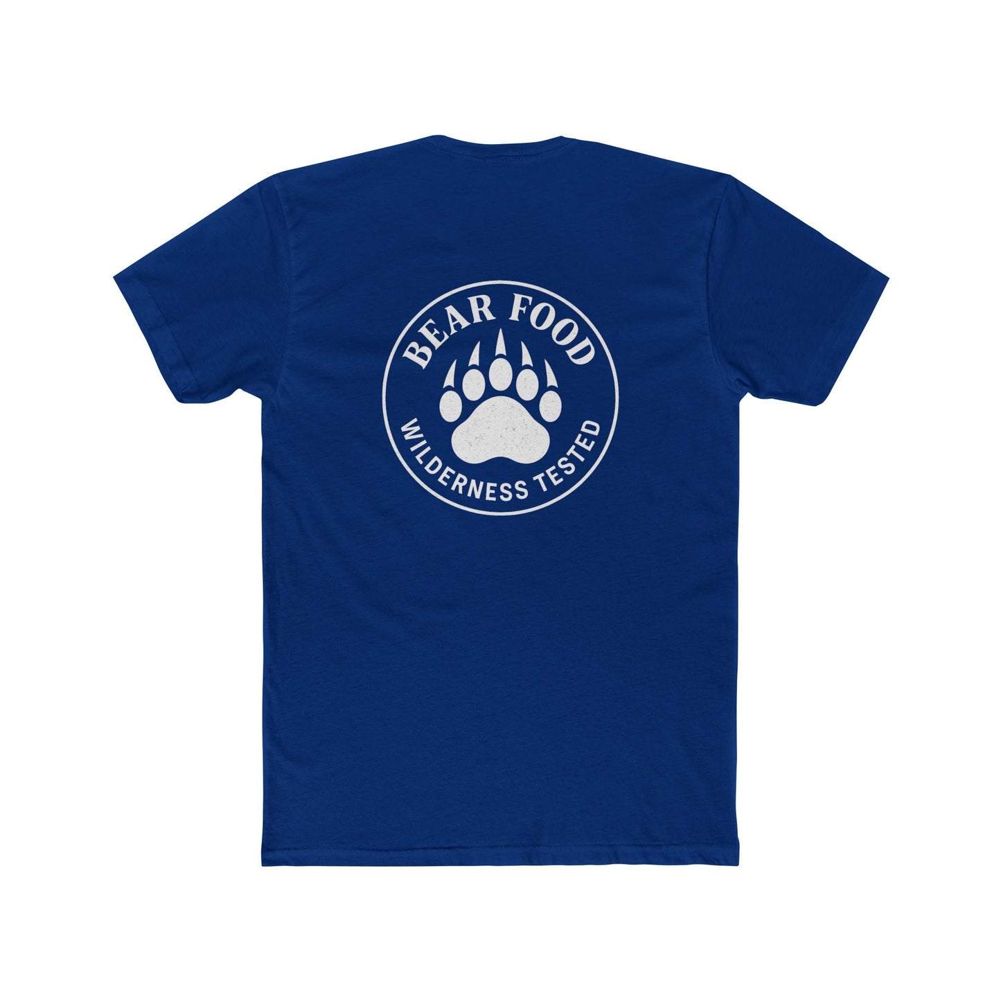 Hunt Fish Chill Bear Food Tee – Wilderness Tested Graphic Shirt White logo | Outdoor Adventure Apparel – Solid Royal T-Shirt for adventure (18 view)