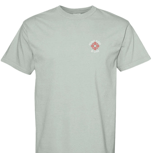 Hunt Fish & Chill – Comfort Colors Tee | Soft Garment - Dyed Fishing & Hunting Shirt – BAY T-Shirt for Apparel (1 view)