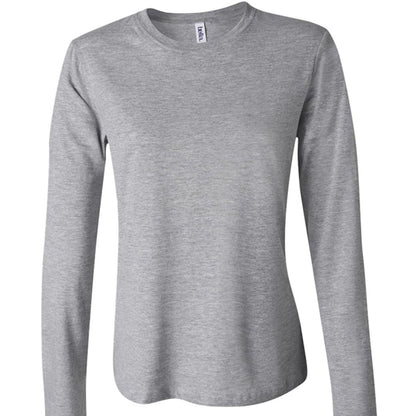 Hunt Fish Chill Ladies Long Sleeve Tee – Soft Jersey Outdoor Shirt | Women’s Fishing & Hunting Apparel – ATHLETIC HEATHER T-Shirt for Apparel (4 view)
