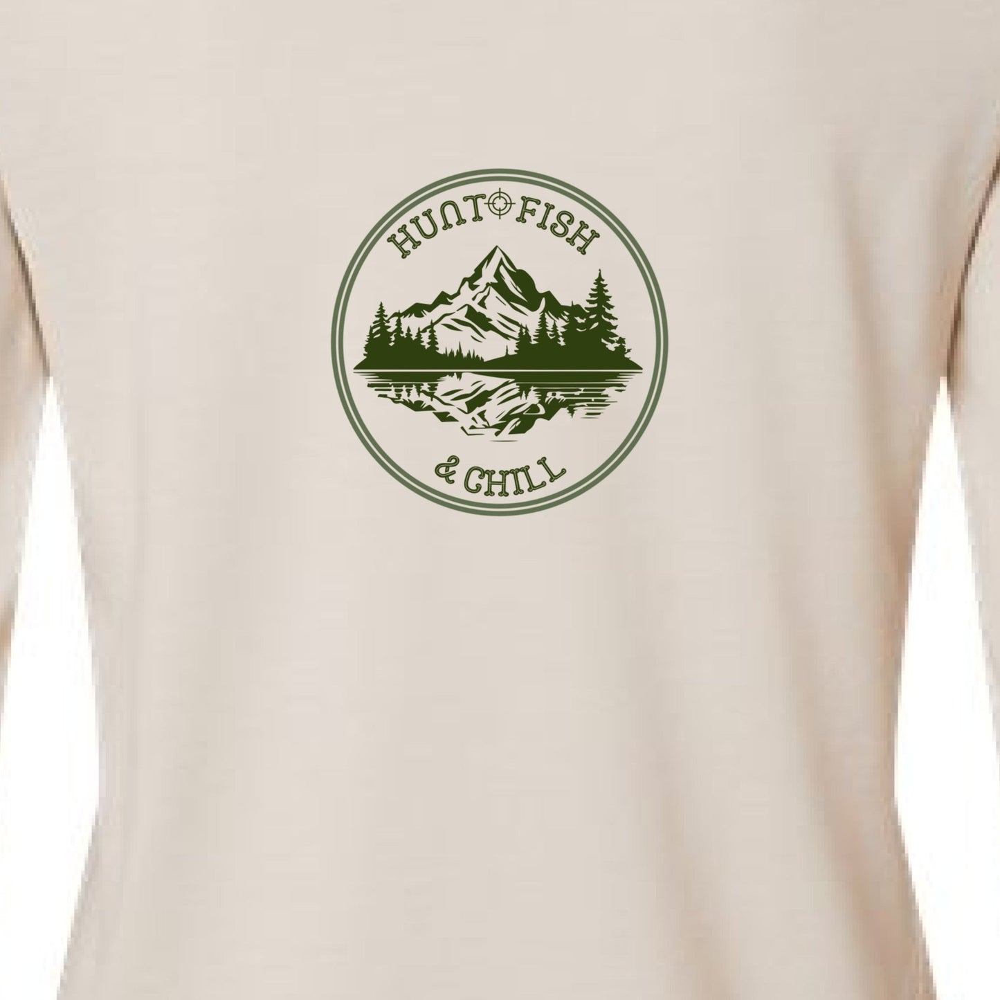 Hunt Fish Chill Ladies Long Sleeve Tee – Soft Jersey Outdoor Shirt | Women’s Fishing & Hunting Apparel – Heather Dust T-Shirt for Apparel (5 view)