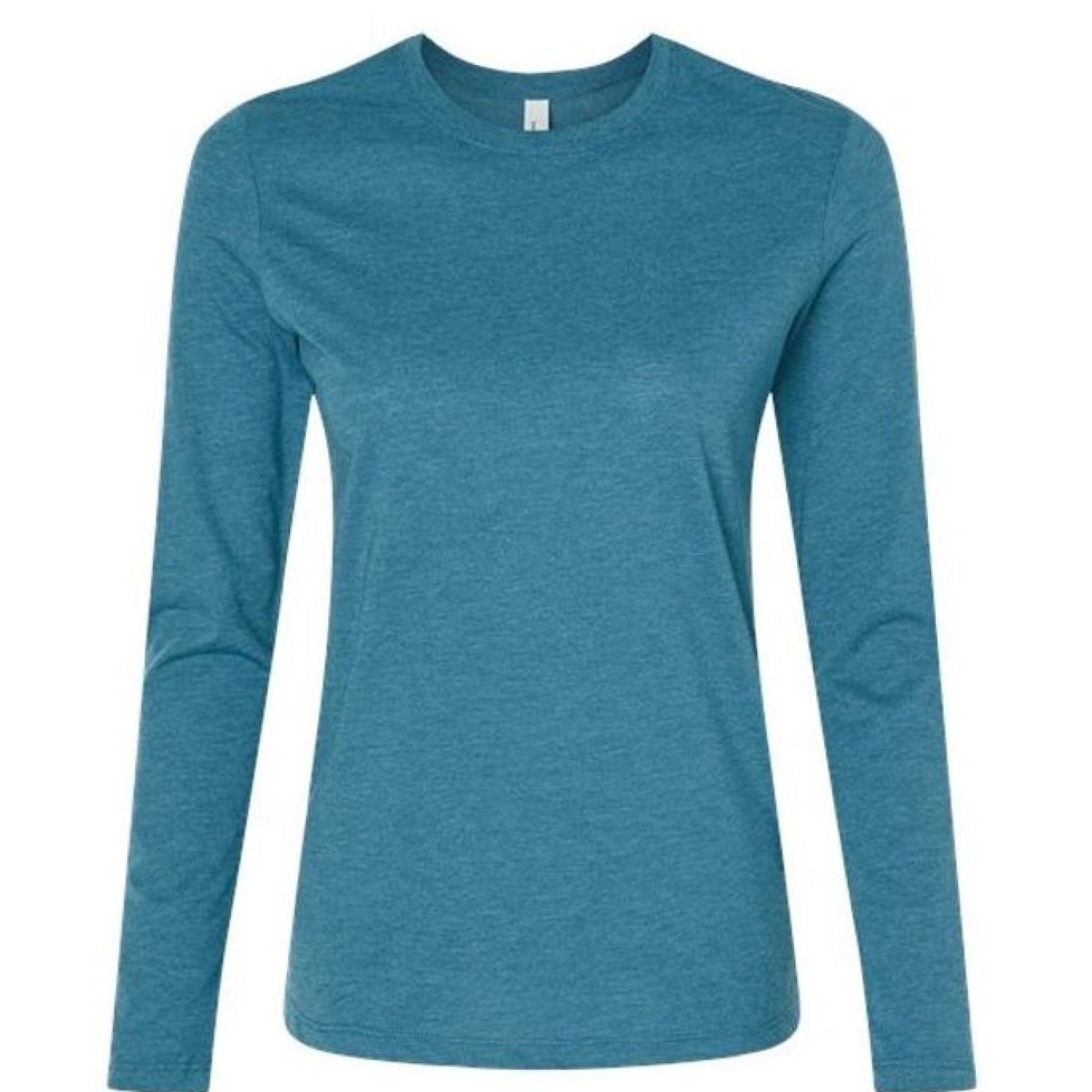 Hunt Fish Chill Ladies Long Sleeve Tee – Soft Jersey White Graphic | Women’s Fishing & Hunting Apparel – Heather Deep Teal T-Shirt for Apparel (6 view)