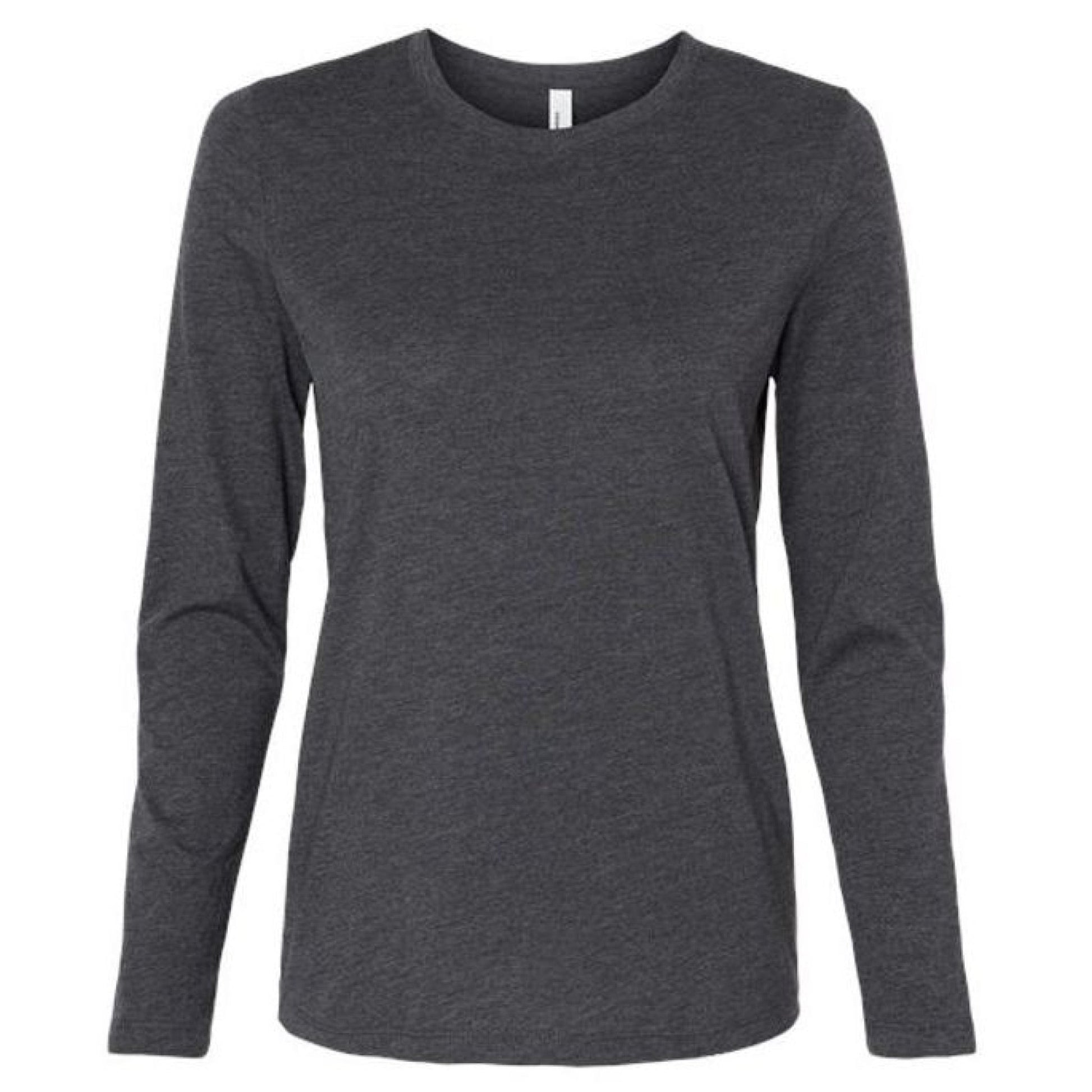 Hunt Fish Chill Ladies Long Sleeve Tee – Soft Jersey White Graphic | Women’s Fishing & Hunting Apparel – Dark Grey Heather T-Shirt for Apparel (8 view)