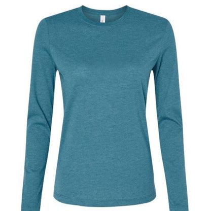 Hunt Fish Chill Ladies Long Sleeve Tee – Soft Jersey White Graphic | Women’s Fishing & Hunting Apparel – Heather Slate T-Shirt for Apparel (14 view)