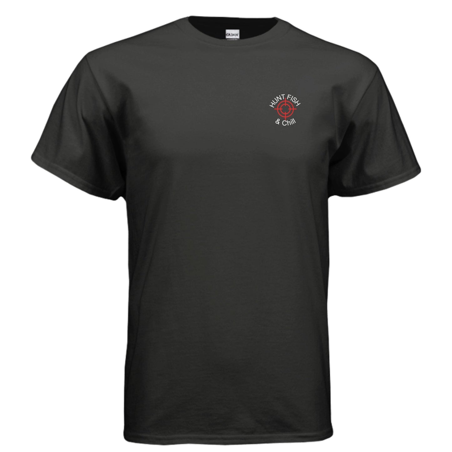 Hunt Fish & Chill – Relaxed Outdoorsman Graphic Tee | Fishing & Hunting Lifestyle Shirt – BLACK T-Shirt for Apparel (16 view)