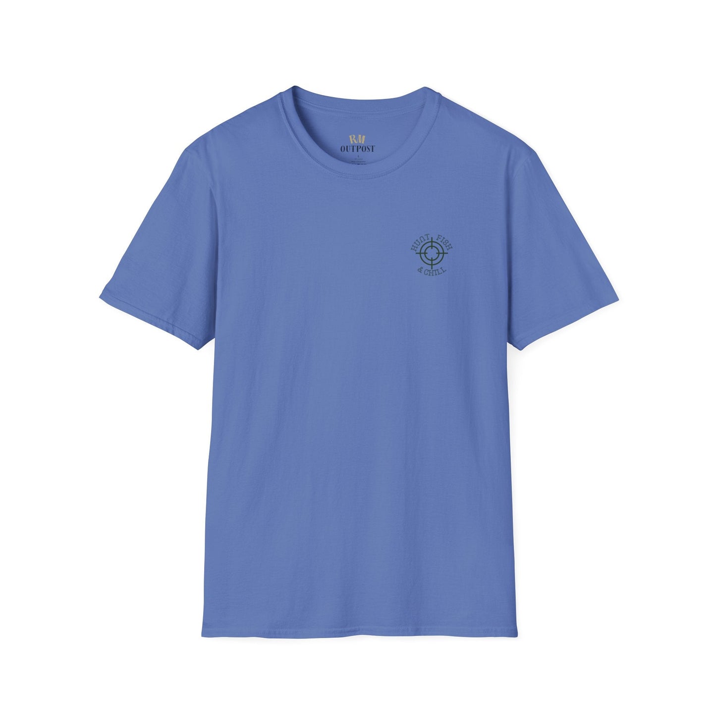 Hunt Fish & Chill T-Shirt – Premium Outdoors Badge Tee | Camping, Fishing, Hunting Apparel – Iris T-Shirt for Adventure Clothing (40 view)