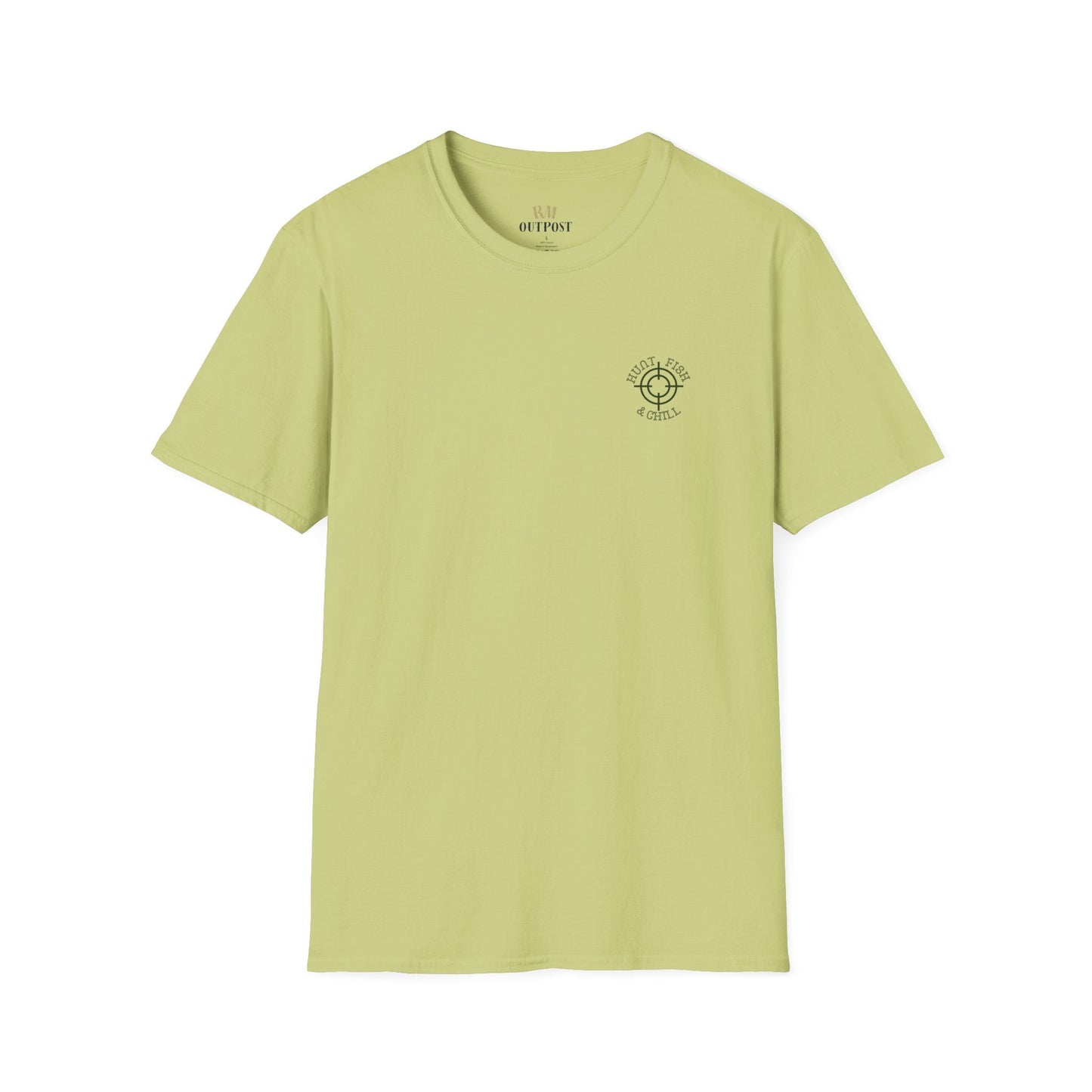 Hunt Fish & Chill T-Shirt – Premium Outdoors Badge Tee | Camping, Fishing, Hunting Apparel – Pistachio T-Shirt for Adventure Clothing (20 view)