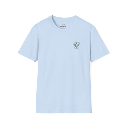 Hunt Fish & Chill T-Shirt – Premium Outdoors Badge Tee | Camping, Fishing, Hunting Apparel – Light Blue T-Shirt for Adventure Clothing (32 view)