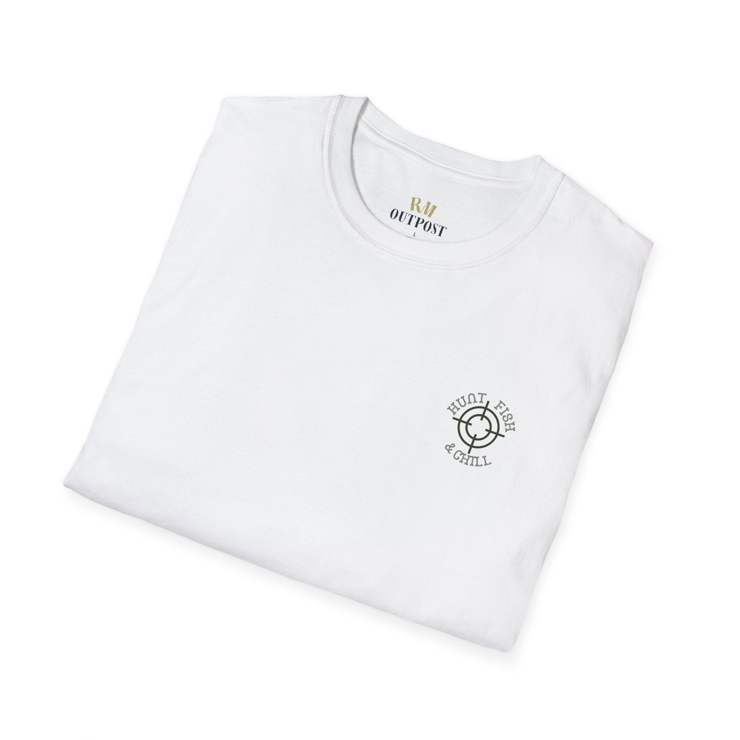 Hunt Fish & Chill T-Shirt – Premium Outdoors Badge Tee | Camping, Fishing, Hunting Apparel – White T-Shirt for Adventure Clothing (52 view)