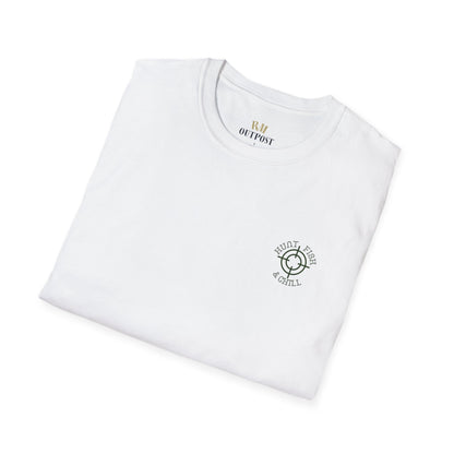 Hunt Fish & Chill T-Shirt – Premium Outdoors Badge Tee | Camping, Fishing, Hunting Apparel – White T-Shirt for Adventure Clothing (52 view)