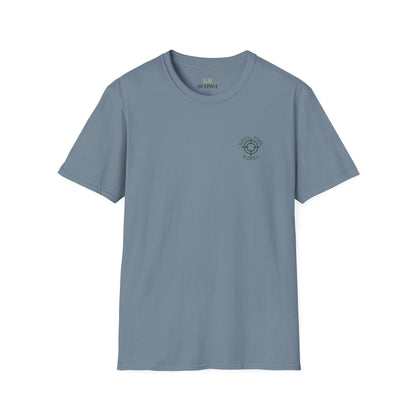 Hunt Fish & Chill T-Shirt – Premium Outdoors Badge Tee | Camping, Fishing, Hunting Apparel – Stone Blue T-Shirt for Adventure Clothing (44 view)