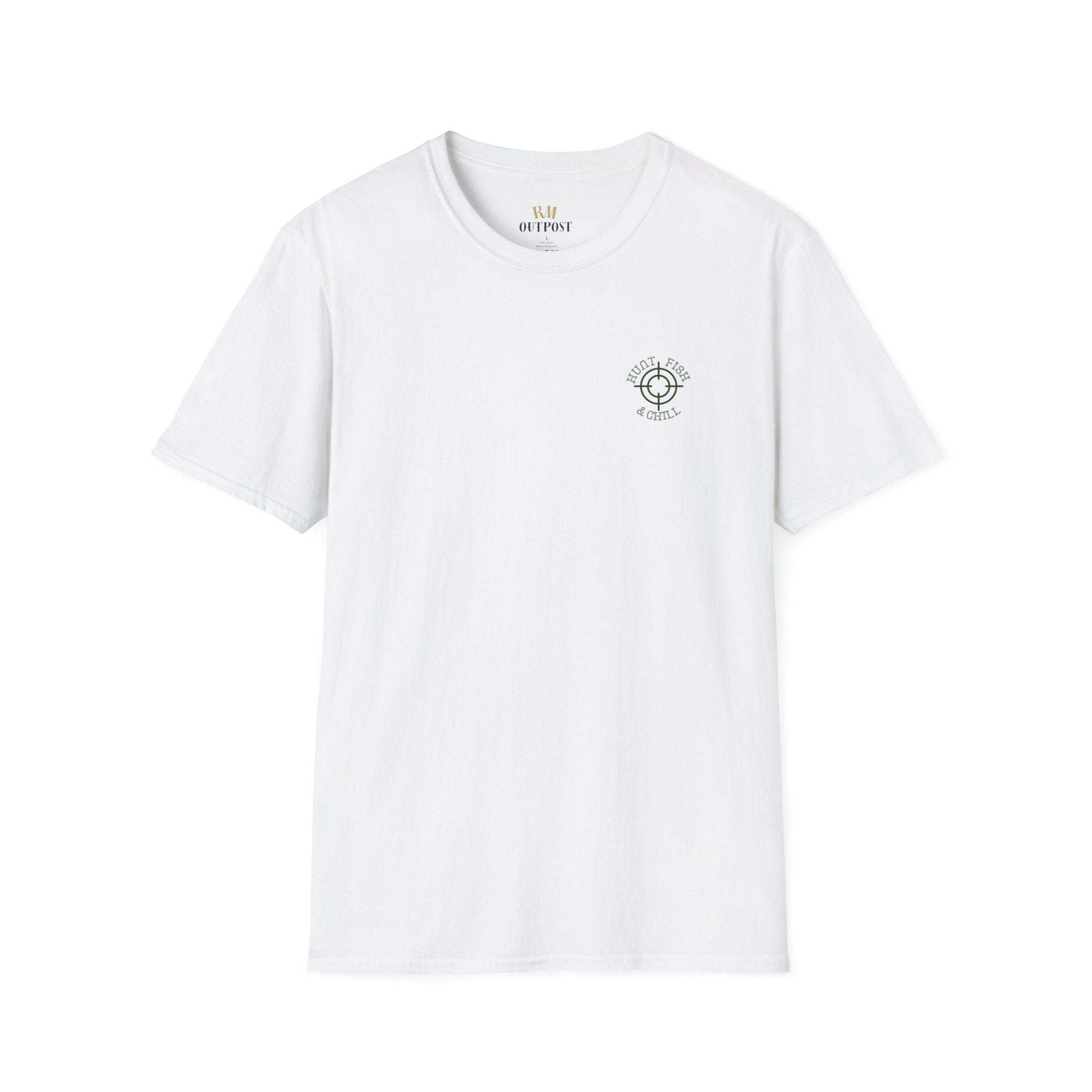 Hunt Fish & Chill T-Shirt – Premium Outdoors Badge Tee | Camping, Fishing, Hunting Apparel – White T-Shirt for Adventure Clothing (49 view)