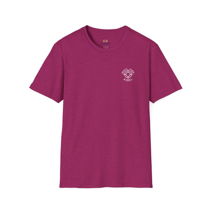 Hunt Fish & Chill T-Shirt White Logo – Premium Outdoors Badge Tee | Camping, Fishing, Hunting Apparel – Antique Heliconia T-Shirt for Adventure Clothing (29 view)