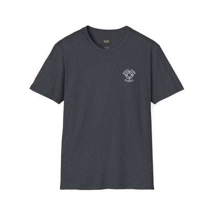 Hunt Fish & Chill T-Shirt White Logo – Premium Outdoors Badge Tee | Camping, Fishing, Hunting Apparel – Dark Heather Grey T-Shirt for Adventure Clothing (41 view)