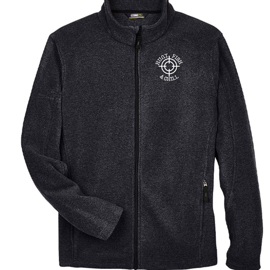 Hunt Fish Chill Tall Fleece Jacket – Warm Anti - Pill Zip - Up | Big & Tall Outdoor Apparel – HEATHER CHARCOAL Outerwear for Apparel (1 view)