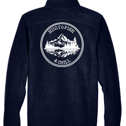 Hunt Fish Chill Tall Fleece Jacket – Warm Anti - Pill Zip - Up | Big & Tall Outdoor Apparel – CLASSIC NAVY Outerwear for Apparel (4 view)