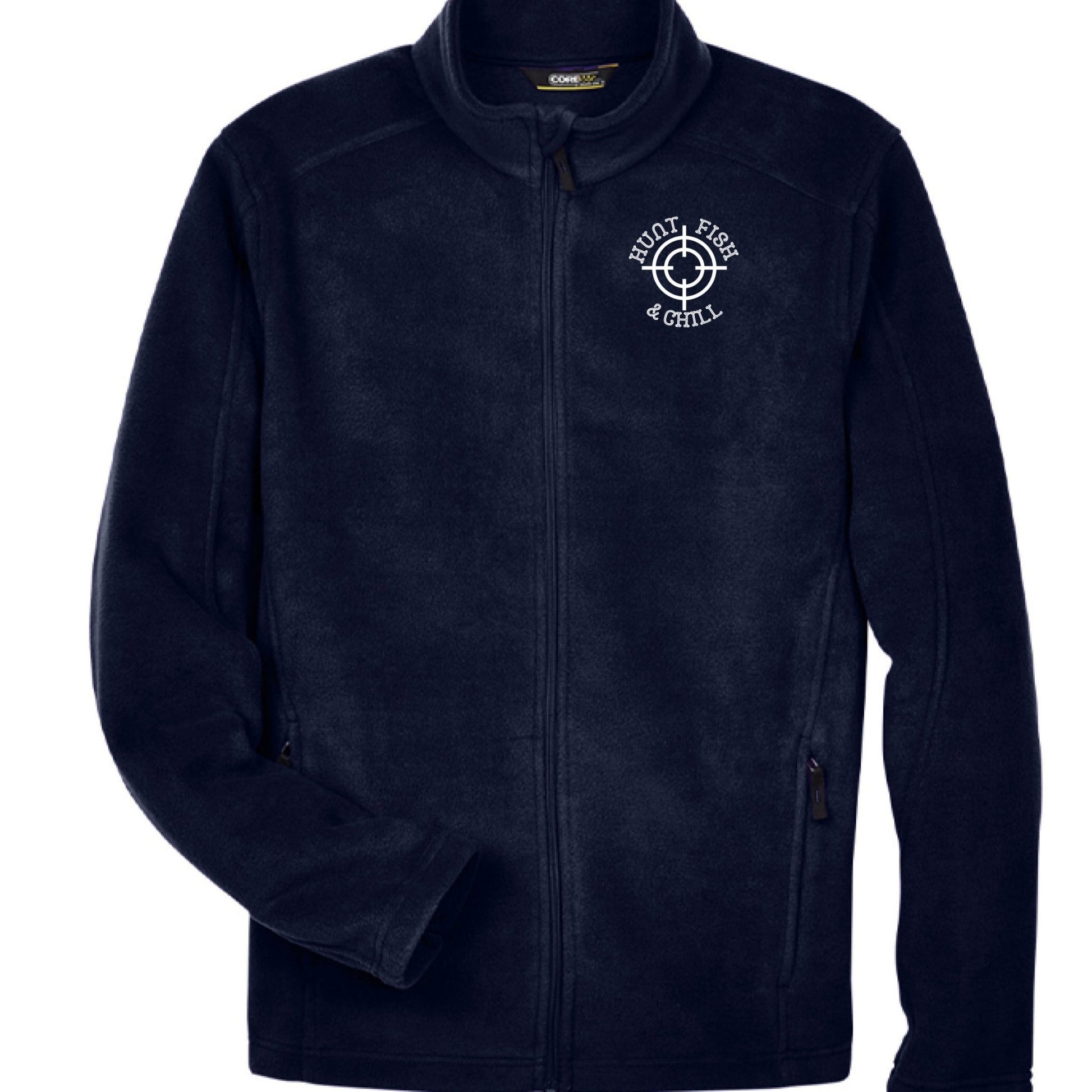 Hunt Fish Chill Tall Fleece Jacket – Warm Anti - Pill Zip - Up | Big & Tall Outdoor Apparel – CLASSIC NAVY Outerwear for Apparel (3 view)