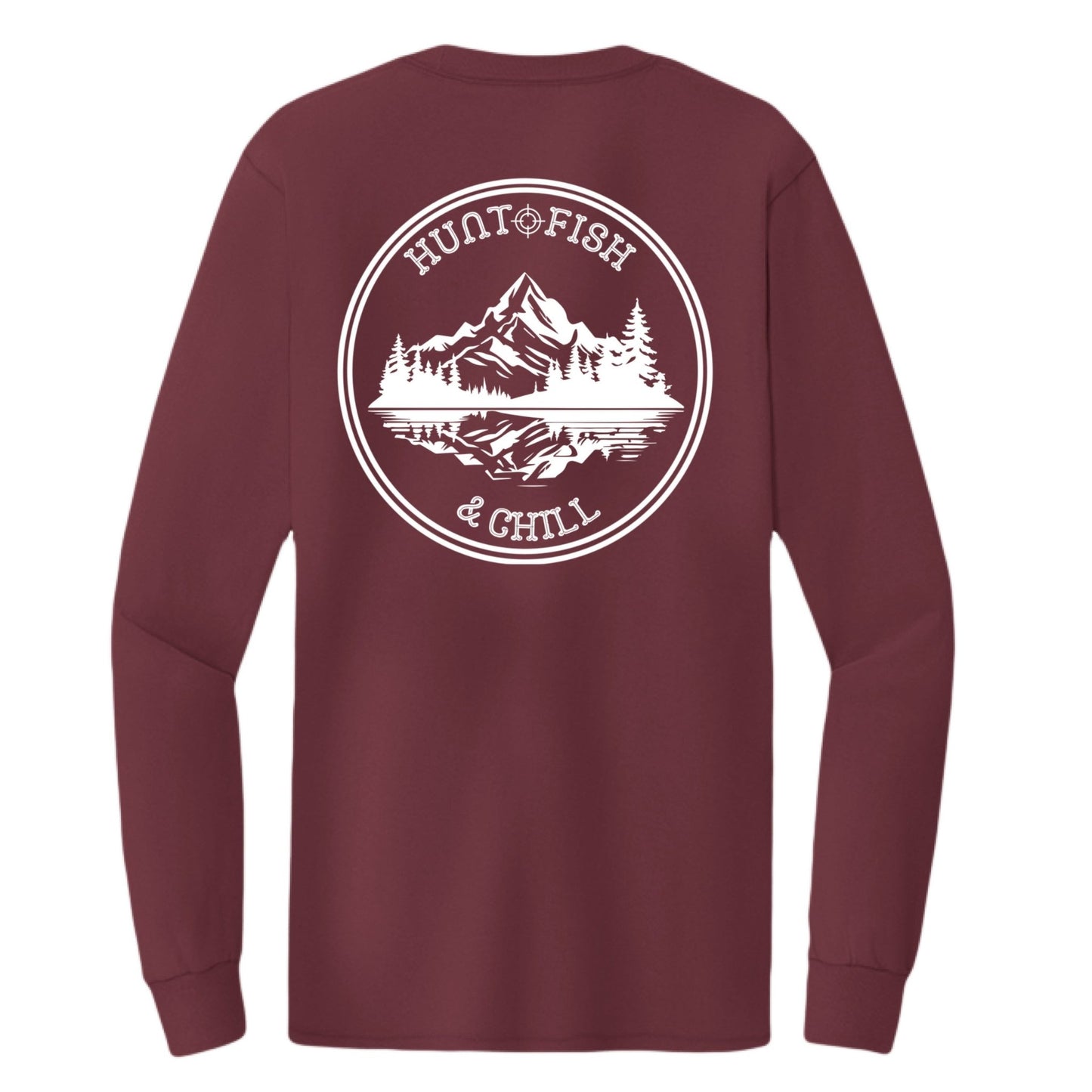 Hunt Fish Chill Tall Long Sleeve Tee – Back Design Outdoor Shirt | Big & Tall Fishing & Hunting Apparel – Athletic Marn T-Shirt for Apparel (11 view)
