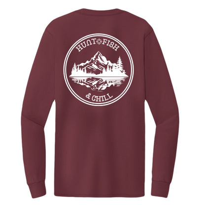 Hunt Fish Chill Tall Long Sleeve Tee – Back Design Outdoor Shirt | Big & Tall Fishing & Hunting Apparel – Athletic Marn T-Shirt for Apparel (11 view)