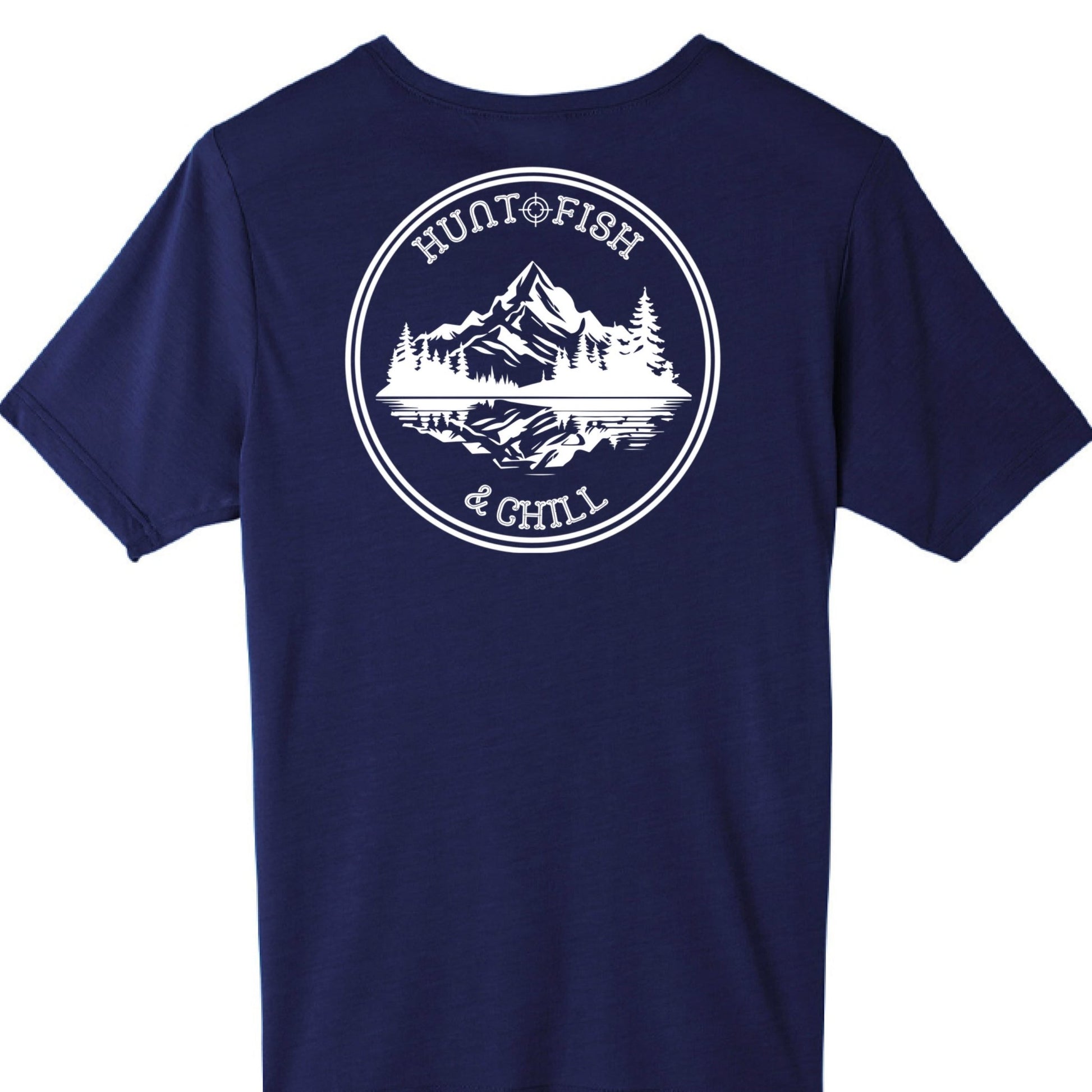 Hunt Fish Chill Tall Performance Tee – ChromaSoft™ Moisture - Wicking Shirt | Big & Tall Outdoor Apparel – CLASSIC NAVY T-Shirt for active fit tall tee (6 view)