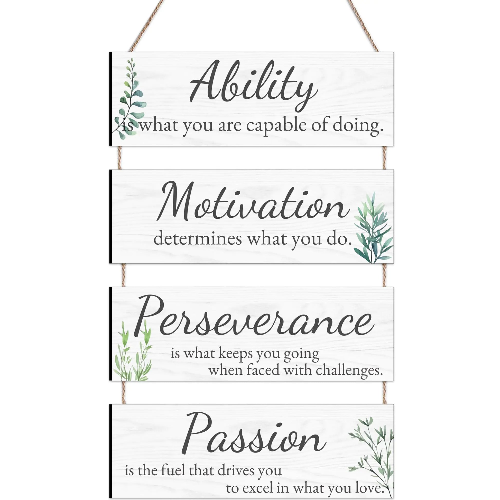 White Office Wall Decor Inspirational Wall Art For Women 4 – White with Black Words Wall Art for decor (1 view)