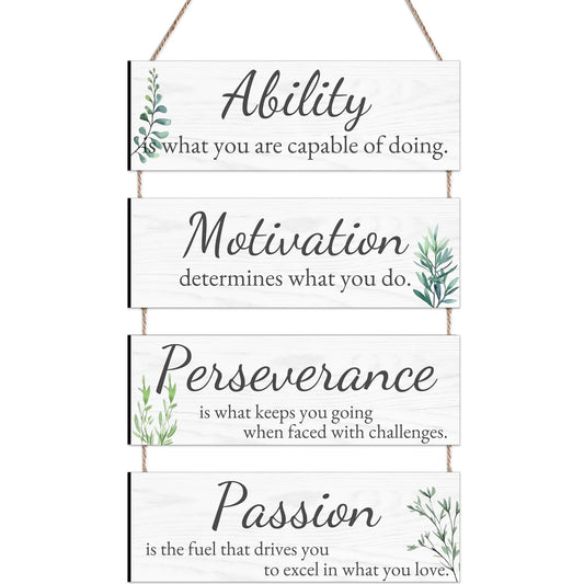 White Office Wall Decor Inspirational Wall Art For Women 4 – White with Black Words Wall Art for decor (1 view)