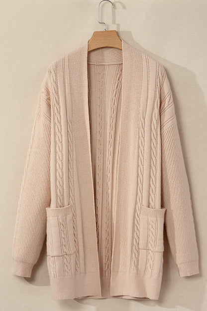 Jade Oversize Chunky Cable Knit Midi - length Cardigan – Parchment Sweaters & Cardigans/Cardigans for Shopify Collective (7 view)