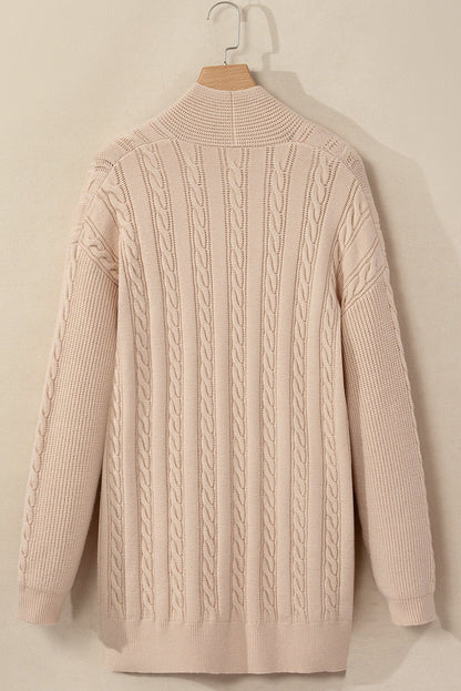 Jade Oversize Chunky Cable Knit Midi - length Cardigan – Parchment Sweaters & Cardigans/Cardigans for Shopify Collective (8 view)