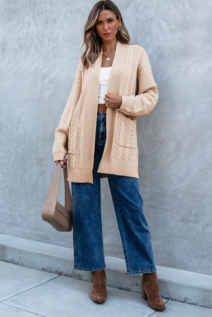 Jade Oversize Chunky Cable Knit Midi - length Cardigan – Parchment Sweaters & Cardigans/Cardigans for Shopify Collective (6 view)