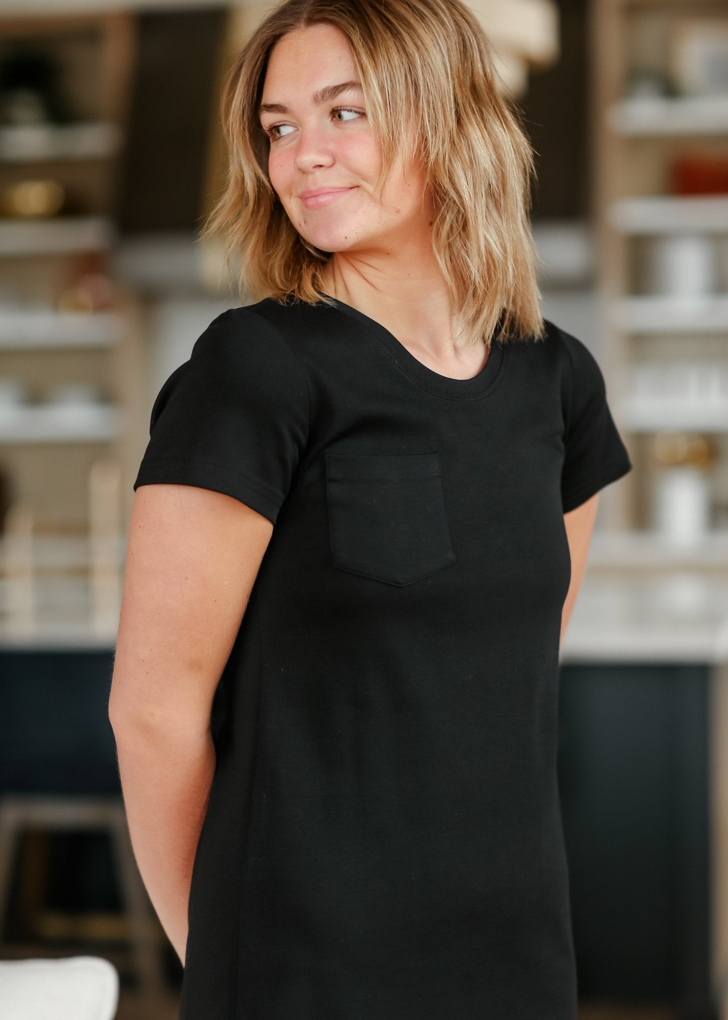 Jane T-Shirt Maxi Dress – Black IC Dresses for glow - up collection (5 view)