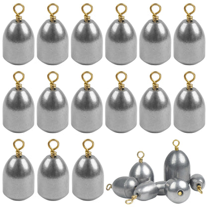 Fishing Sinkers Weights Kit – 105 Piece Iron Drop Shot Set – 1/8oz-15pcs Fishing Gear by SbrTnHomes