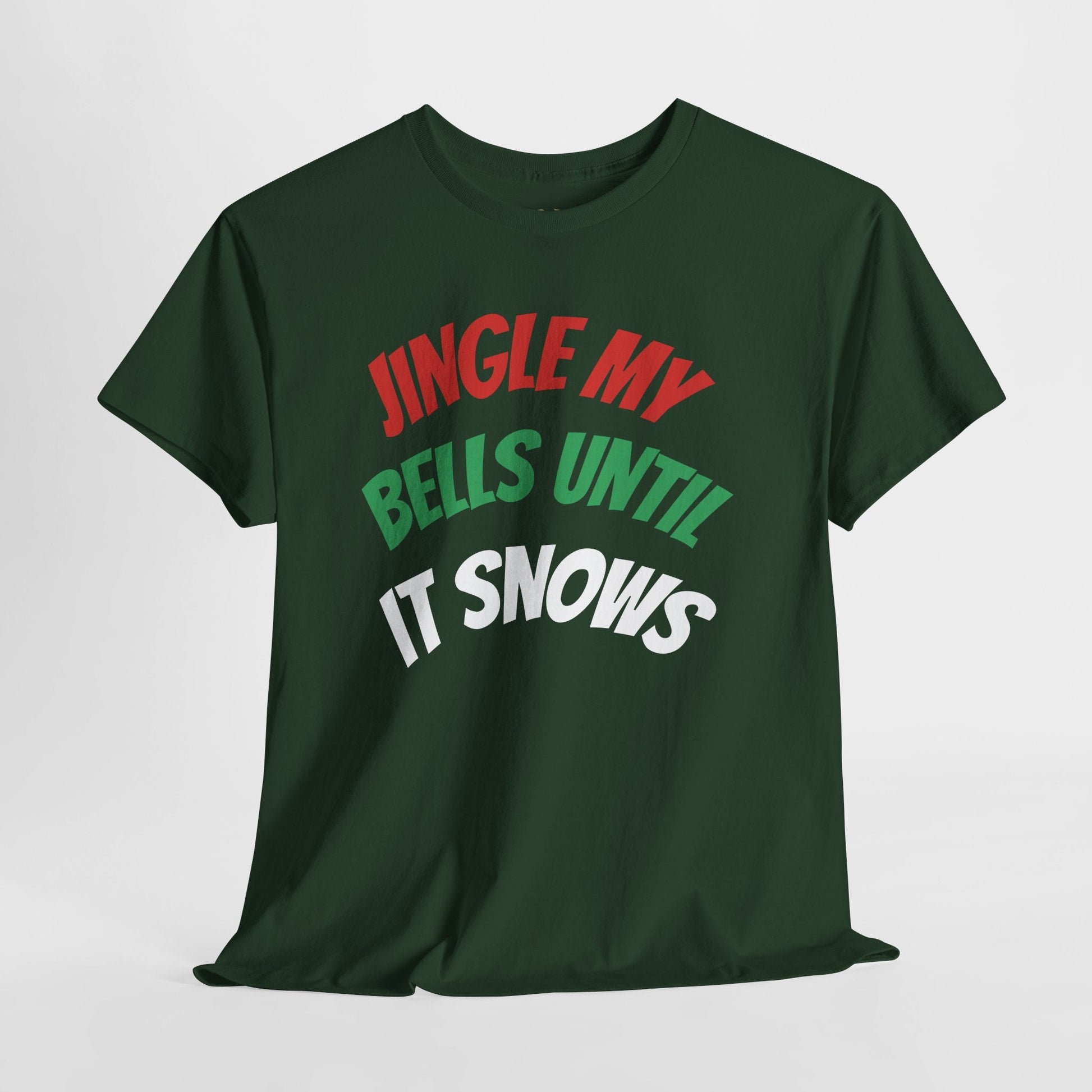 Jingle My Bells Until It Snows Tee – Naughty Holiday Humor That Gets Laughs | Christmas T-Shirts – Charcoal T-Shirt for Casual Wear (8 view)