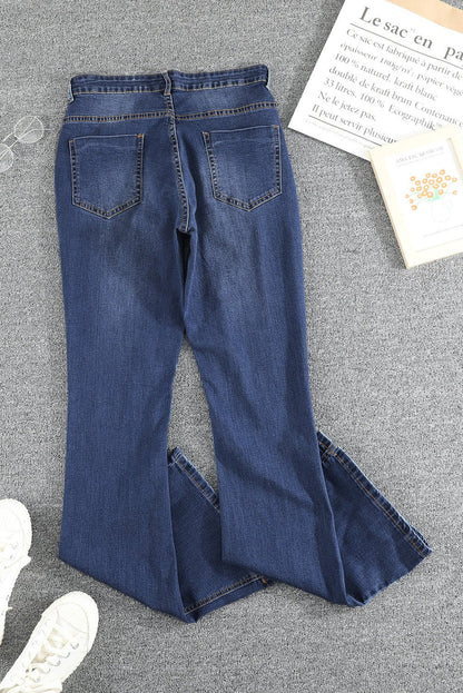 Jolie Wash Vintage Wide Leg Jeans – Blue Bottoms/Jeans for Shopify Collective (4 view)