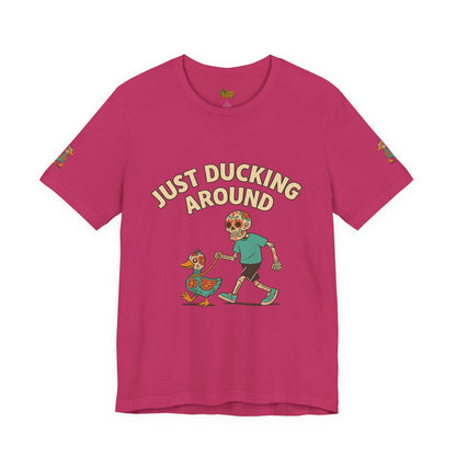 Just Ducking Around – Día de los Muertos Skeleton & Duck Tee | Funny Graphic Shirt – Berry T-Shirt for cartoon graphic tee (30 view)