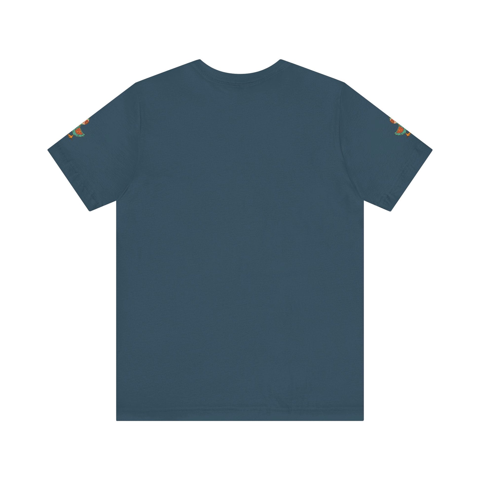 Just Ducking Around – Día de los Muertos Skeleton & Duck Tee | Funny Graphic Shirt – Deep Teal T-Shirt for cartoon graphic tee (14 view)