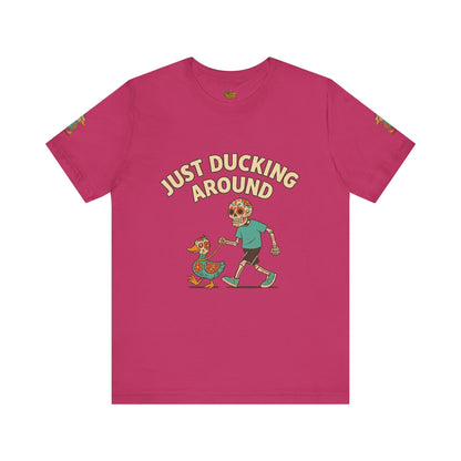 Just Ducking Around – Día de los Muertos Skeleton & Duck Tee | Funny Graphic Shirt – Berry T-Shirt for cartoon graphic tee (26 view)