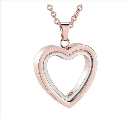 Peach - Heart - Multi - Color - Memorial - Locket | Shop Sbrtn Homes – Black Jewelry for cherished (5 view)