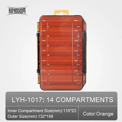 Kingdom Fishing Tackle Box – Double - Sided 12/14 Compartments, High - Strength Storage | Accessories – lyh - 1017 orange Fishing Gear for ABS Material (7 view)