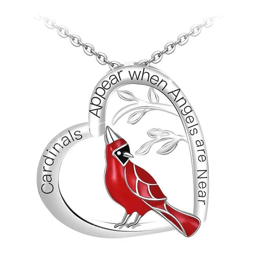Cardinal - Heart - Pendant - Necklace | Shop Sbrtn Homes – Silver Jewelry for gift (1 view)