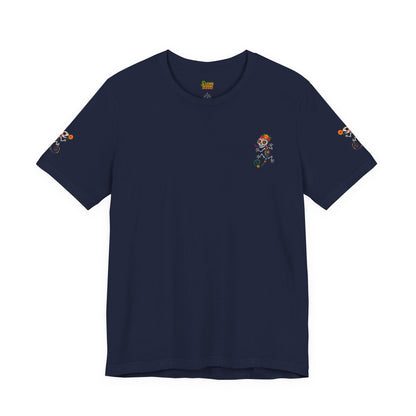 La Lagartija Viva – Sugar Skull Lizard Tee with Day of the Dead Vibes | Unisex Halloween Shirt – Oxblood Black T-Shirt for artsy apparel (55 view)
