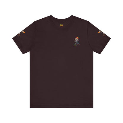 La Lagartija Viva – Sugar Skull Lizard Tee with Day of the Dead Vibes | Unisex Halloween Shirt – Oxblood Black T-Shirt for artsy apparel (11 view)