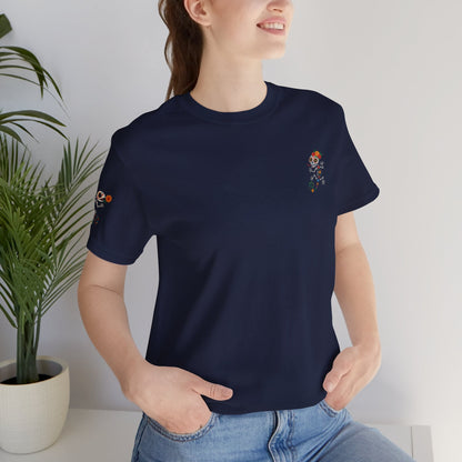 La Lagartija Viva – Sugar Skull Lizard Tee with Day of the Dead Vibes | Unisex Halloween Shirt – Oxblood Black T-Shirt for artsy apparel (59 view)