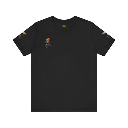 La Lagartija Viva – Sugar Skull Lizard Tee with Day of the Dead Vibes | Unisex Halloween Shirt – Black T-Shirt for artsy apparel (1 view)