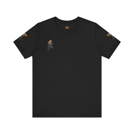 La Lagartija Viva – Sugar Skull Lizard Tee with Day of the Dead Vibes | Unisex Halloween Shirt – Black T-Shirt for artsy apparel (1 view)