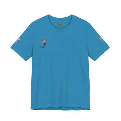 La Lagartija Viva – Sugar Skull Lizard Tee with Day of the Dead Vibes | Unisex Halloween Shirt – Aqua T-Shirt for artsy apparel (24 view)
