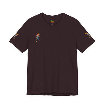La Lagartija Viva – Sugar Skull Lizard Tee with Day of the Dead Vibes | Unisex Halloween Shirt – Oxblood Black T-Shirt for artsy apparel (73 view)