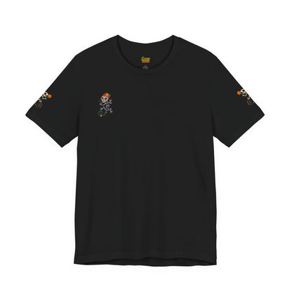La Lagartija Viva – Sugar Skull Lizard Tee with Day of the Dead Vibes | Unisex Halloween Shirt – Solid Black Blend T-Shirt for artsy apparel (11 view)