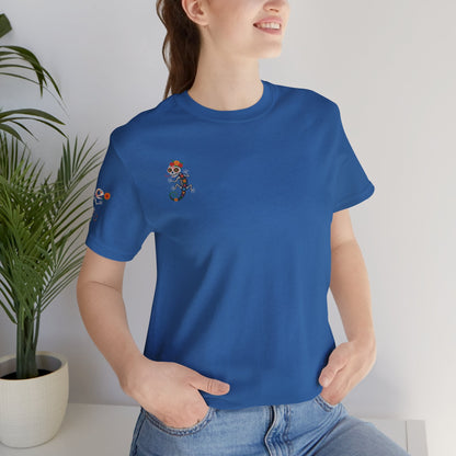 La Lagartija Viva – Sugar Skull Lizard Tee with Day of the Dead Vibes | Unisex Halloween Shirt – Columbia Blue T-Shirt for artsy apparel (42 view)